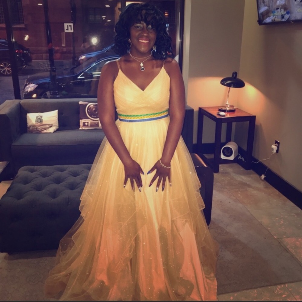 Gold Prom Dress/Ball Gown